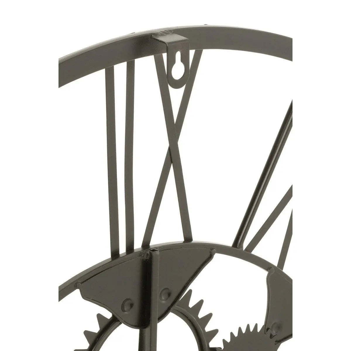 J-Line Raduhr mit römischen Ziffern – Metall – Schwarz – S – Ø 4 cm - Gleness