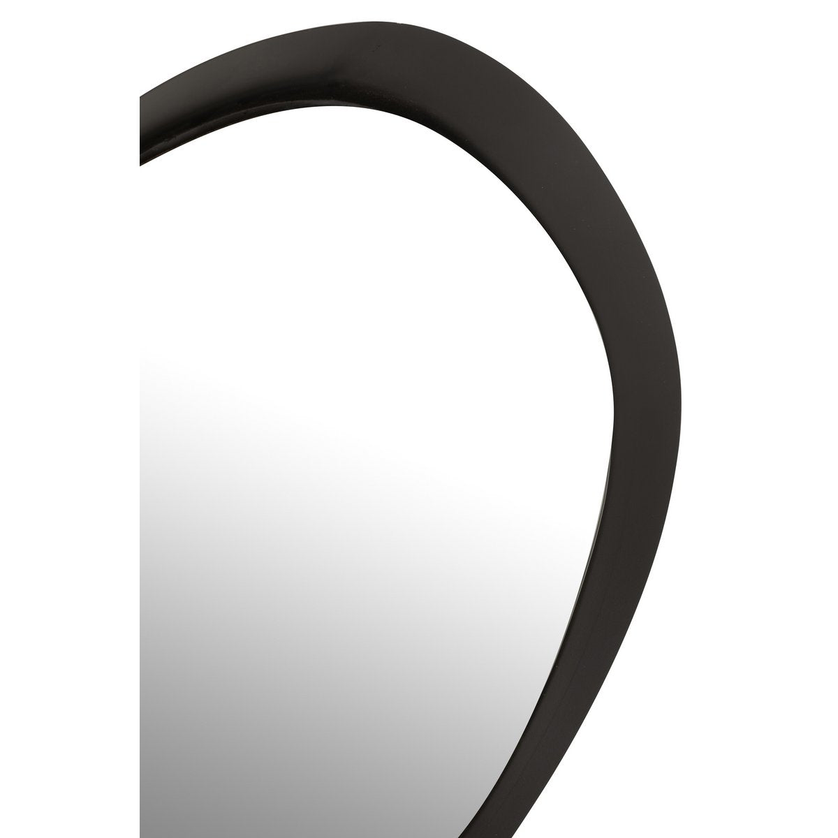 J -Line Wandspiegel Rund Metall/Glas Schwarz klein