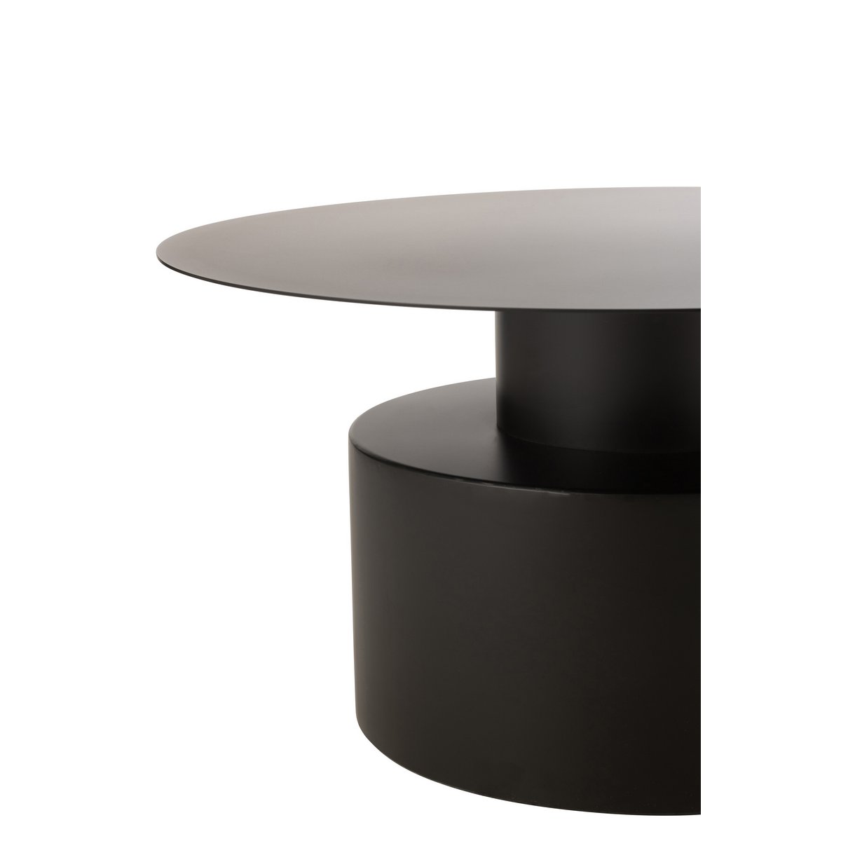 J-Line Couchtisch Rund Metall Schwarz