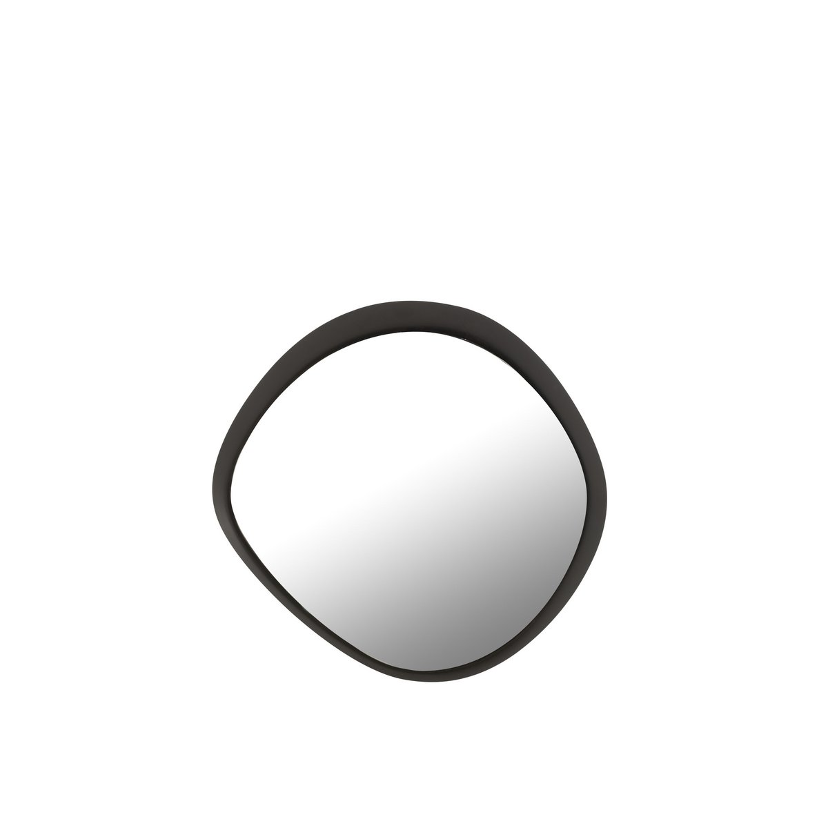 J -Line Wandspiegel Rund Metall/Glas Schwarz klein