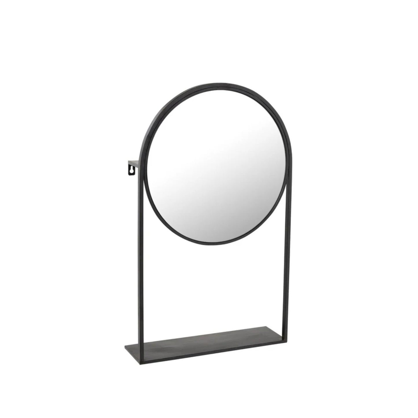 J -Line Spiegel auf Fuß Metall/Glas Schwarz