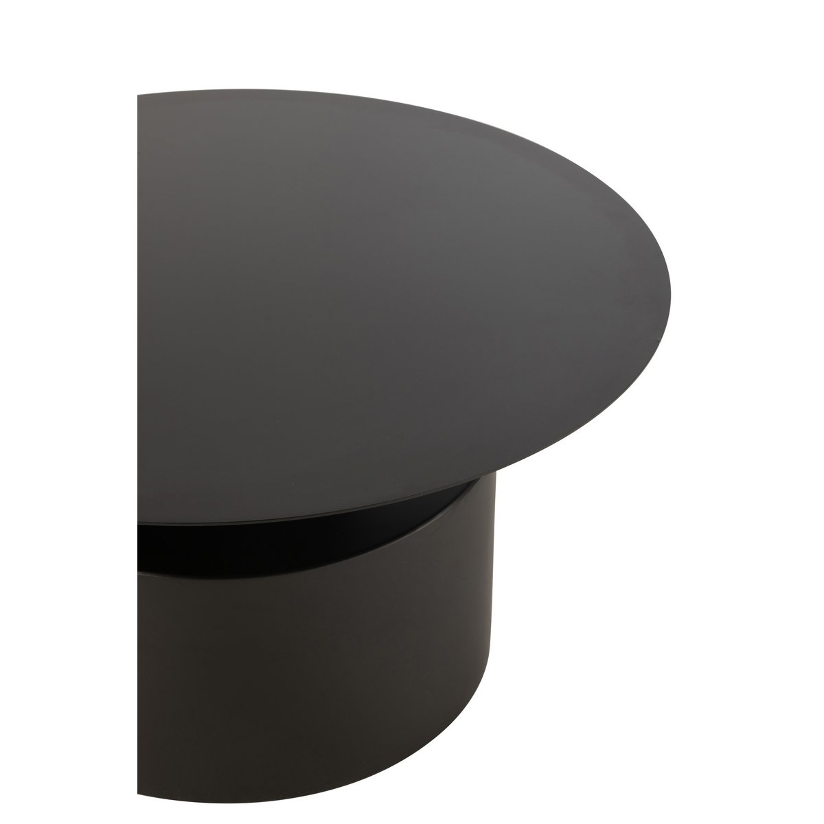 J-Line Couchtisch Rund Metall Schwarz